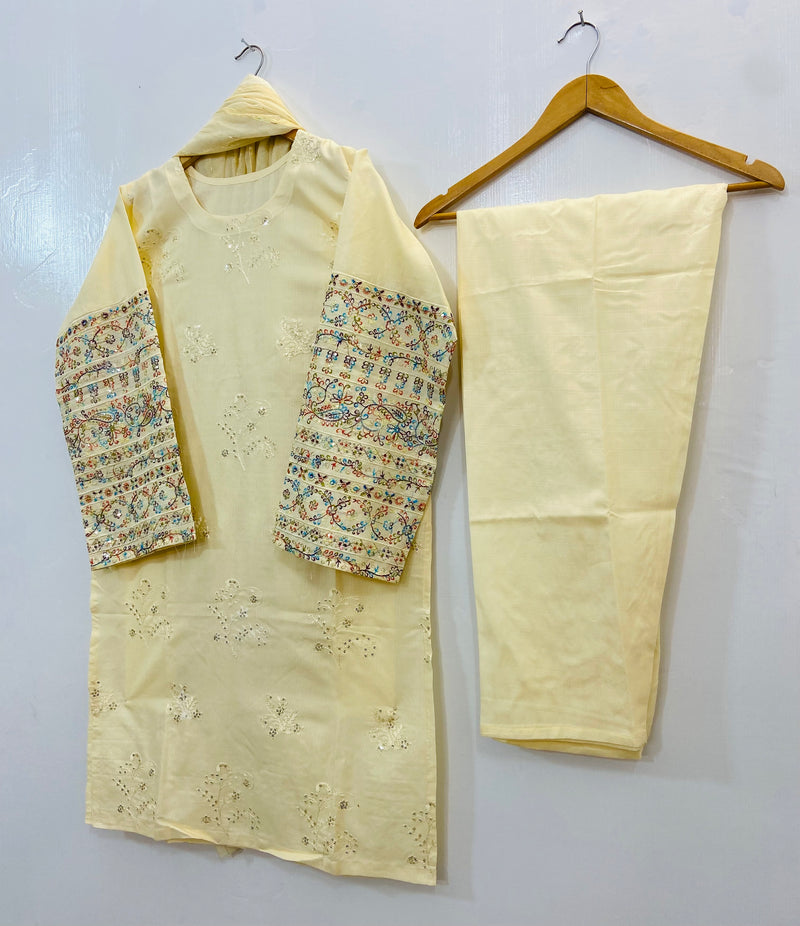 Sequins Embroidered Chic (Khaadi Cotton) D-93