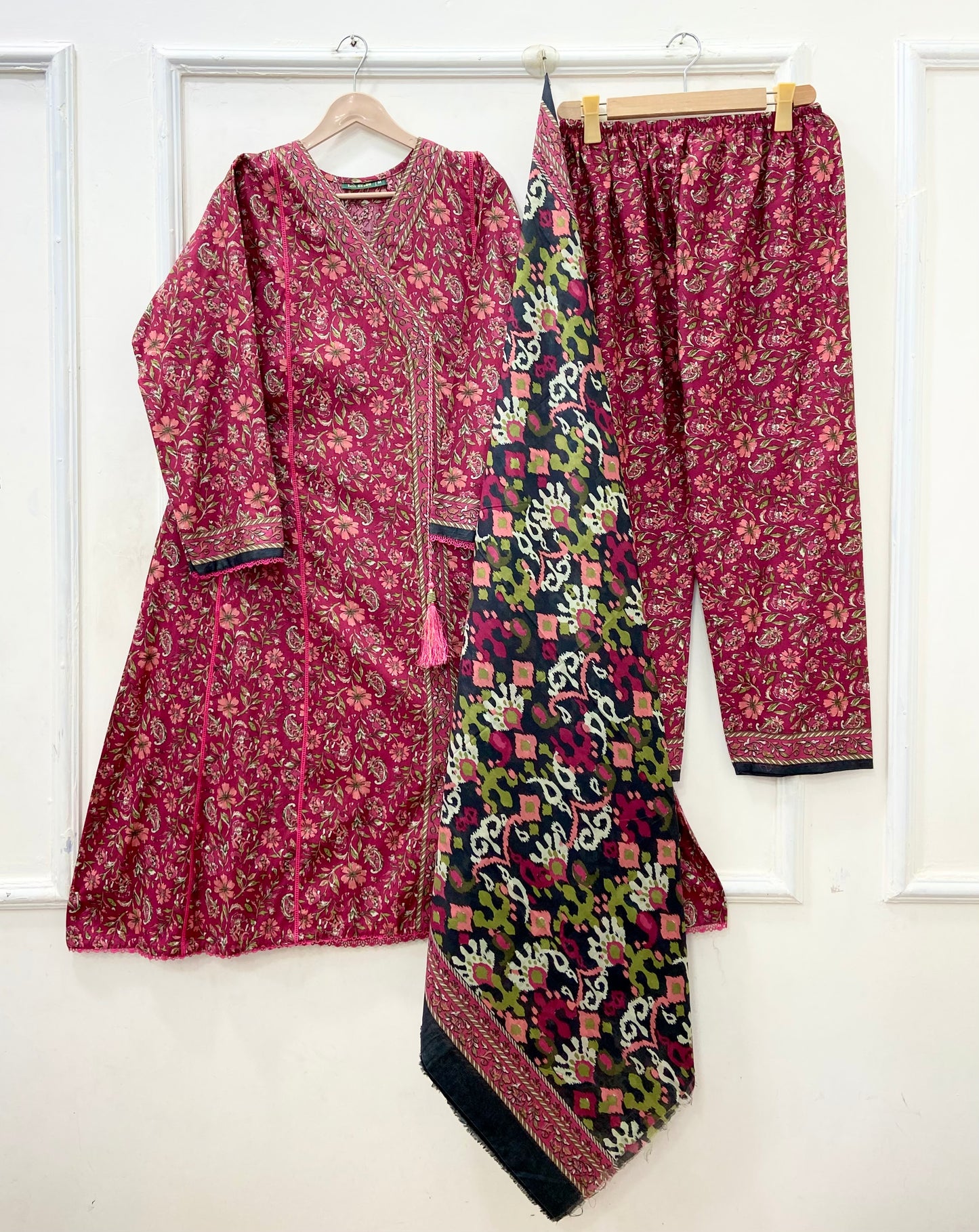 Angrakha Frocks | 3PC Binsaeed Lawn D-653