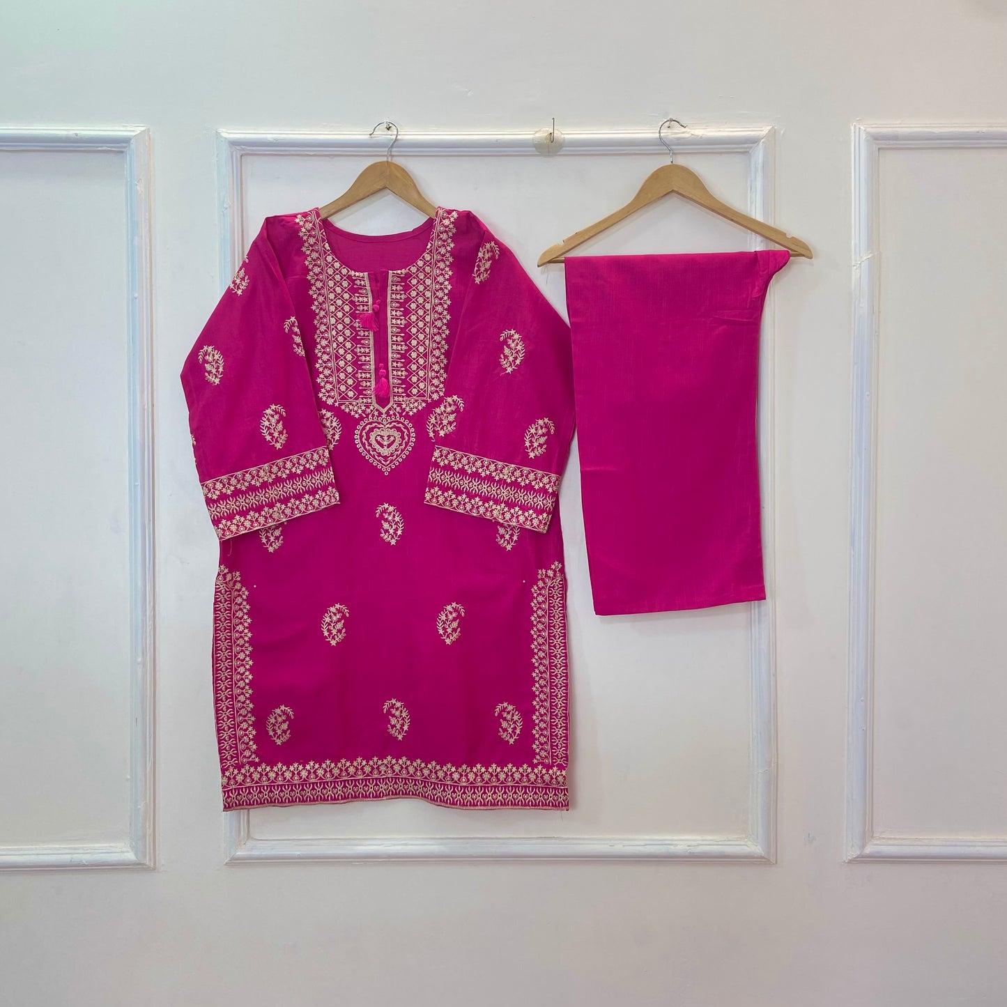 Chic Long Embroidered 2PC (Khaddar) D-304