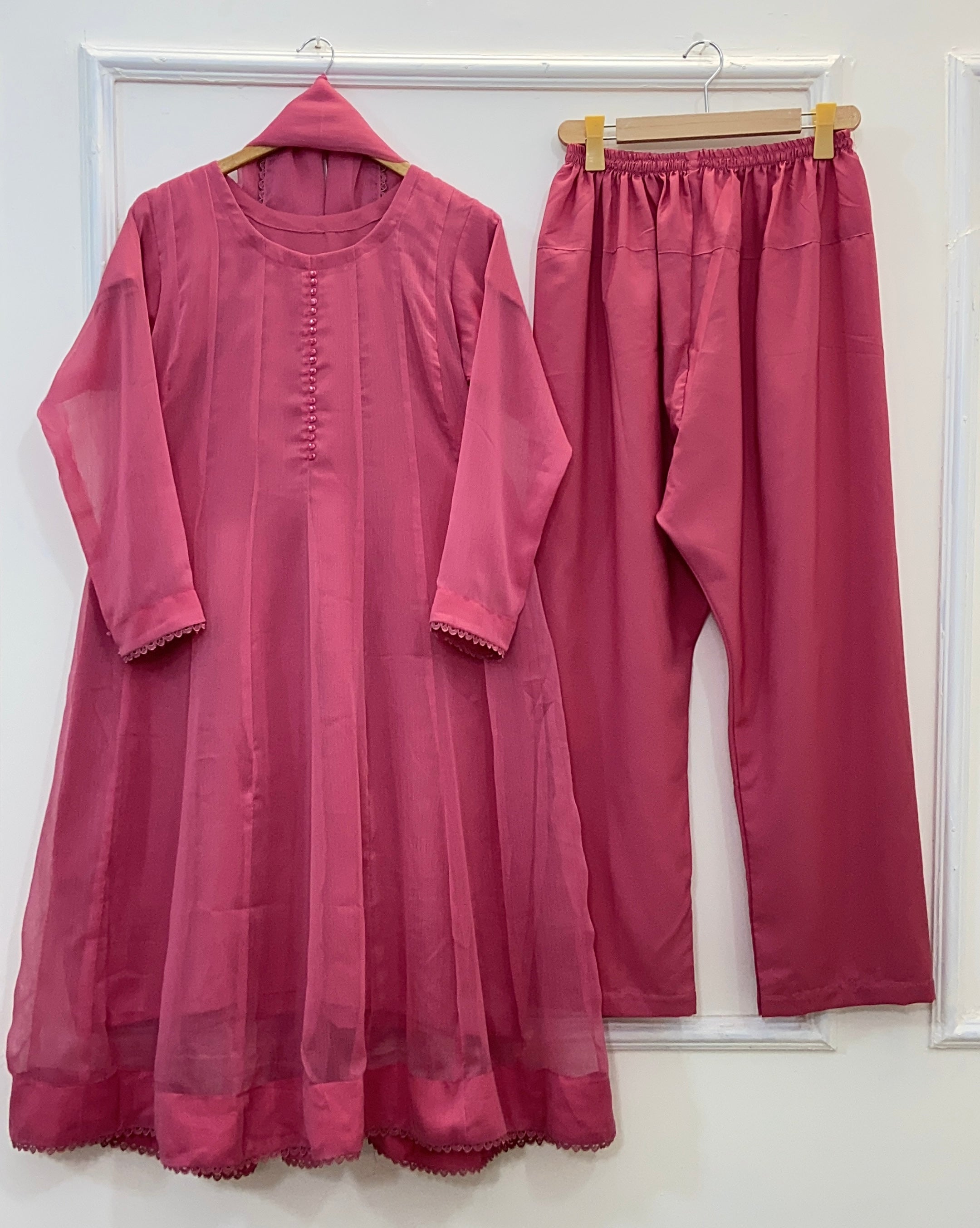 Flowy Glamour Frock 3PC (Chiffon) D-158