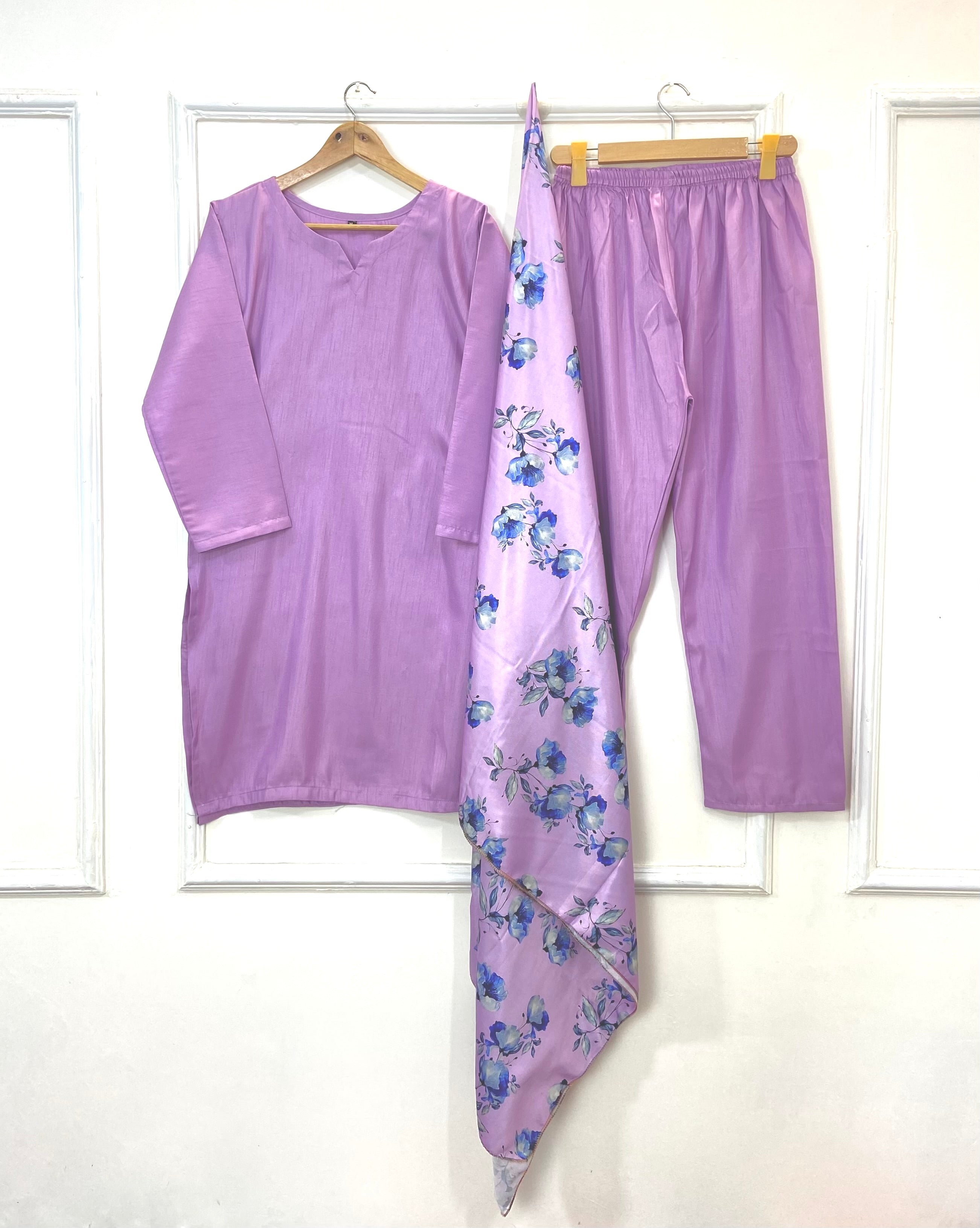 Woolen Shawl Luxe 3PC (Raw Silk) D-168