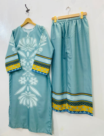 Dreamy Long Co-Ord Set (Swiss Silk) D-126