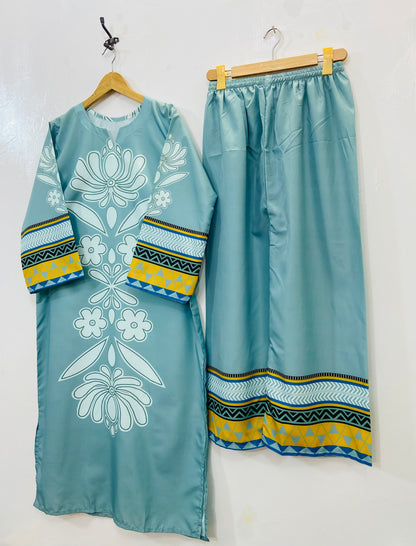 Dreamy Long Co-Ord Set (Swiss Silk) D-126
