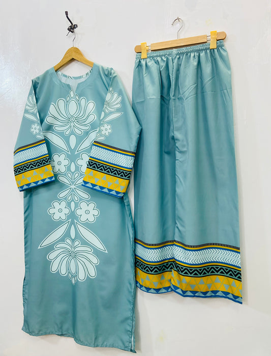 Dreamy Long Co-Ord Set (Swiss Silk) D-126