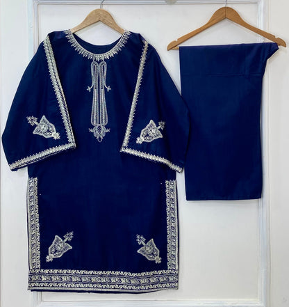 Front & Back Embroidered 2PC (Khaddar) D-320