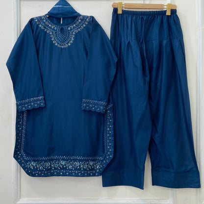 Traditional Eid Shalwar Kameez 3PC (Premium Cotton) 3PC D-477