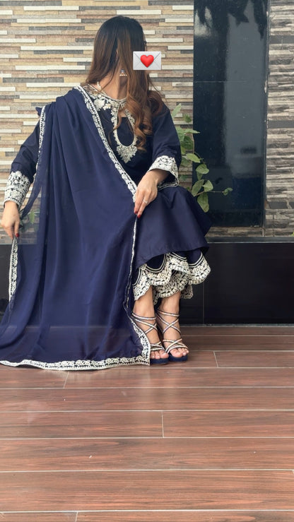 Dreamy Blue 3PC (Premium Cotton) D-448