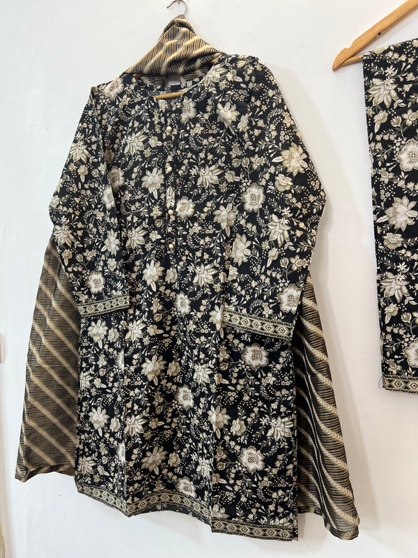 Summer Chic 3PC (Lawn) 10-Black