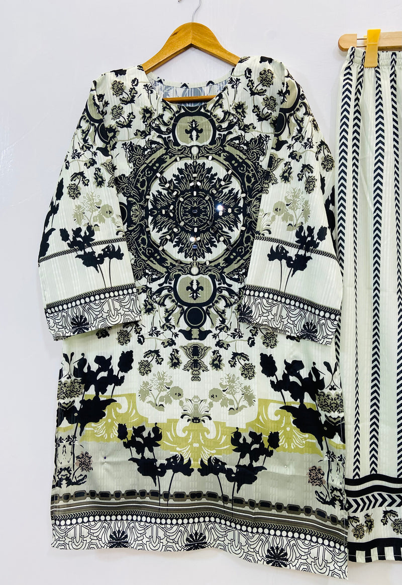 Mirror Work Majesty Co-Ord Set (Swiss Silk) D-91