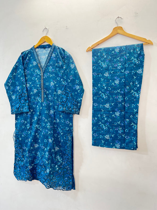 Bana Dora 2PC (Lawn) 07-Navy Blue
