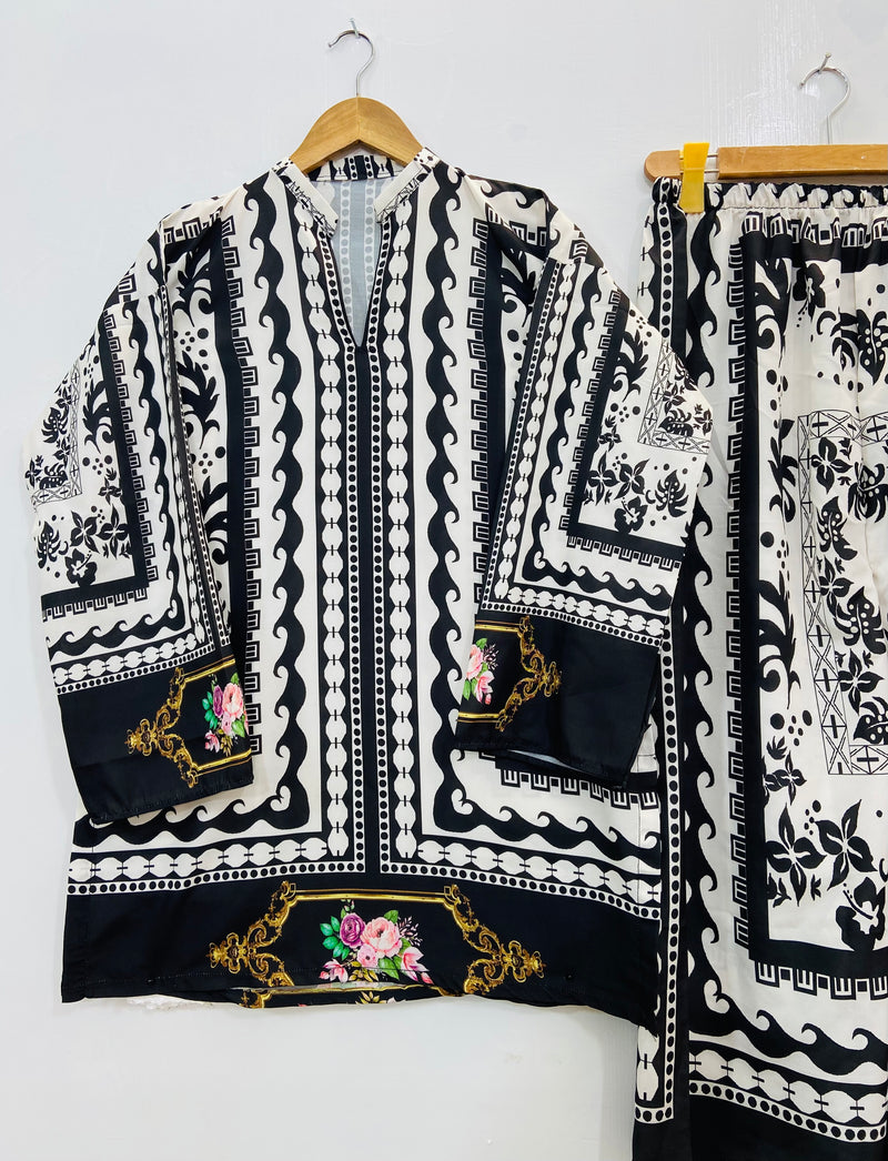 Trendiest Midnight Co-Ord Set (Swiss Silk) D-96