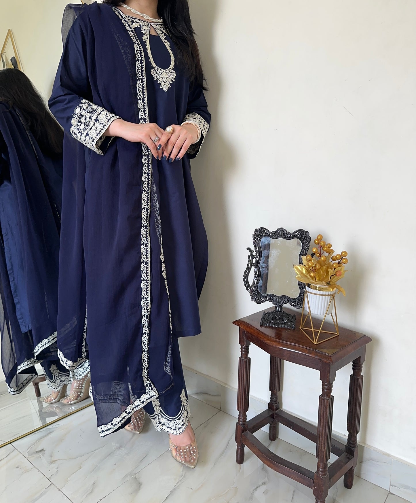 Dreamy Blue | 3PC Cotton Lawn D-632