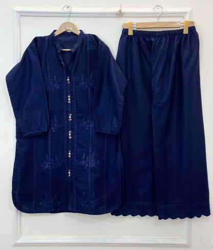Chicken Kari- Handcrafted Co-Ord Set (Khaddar) D-222