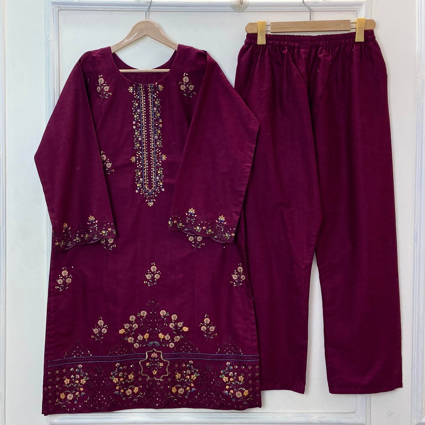 Sparkle Embroidered 2PC (Premium Cotton) D-362