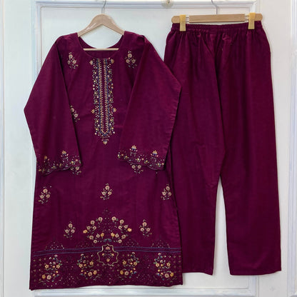 Sparkle Embroidered 2PC (Premium Cotton) D-362