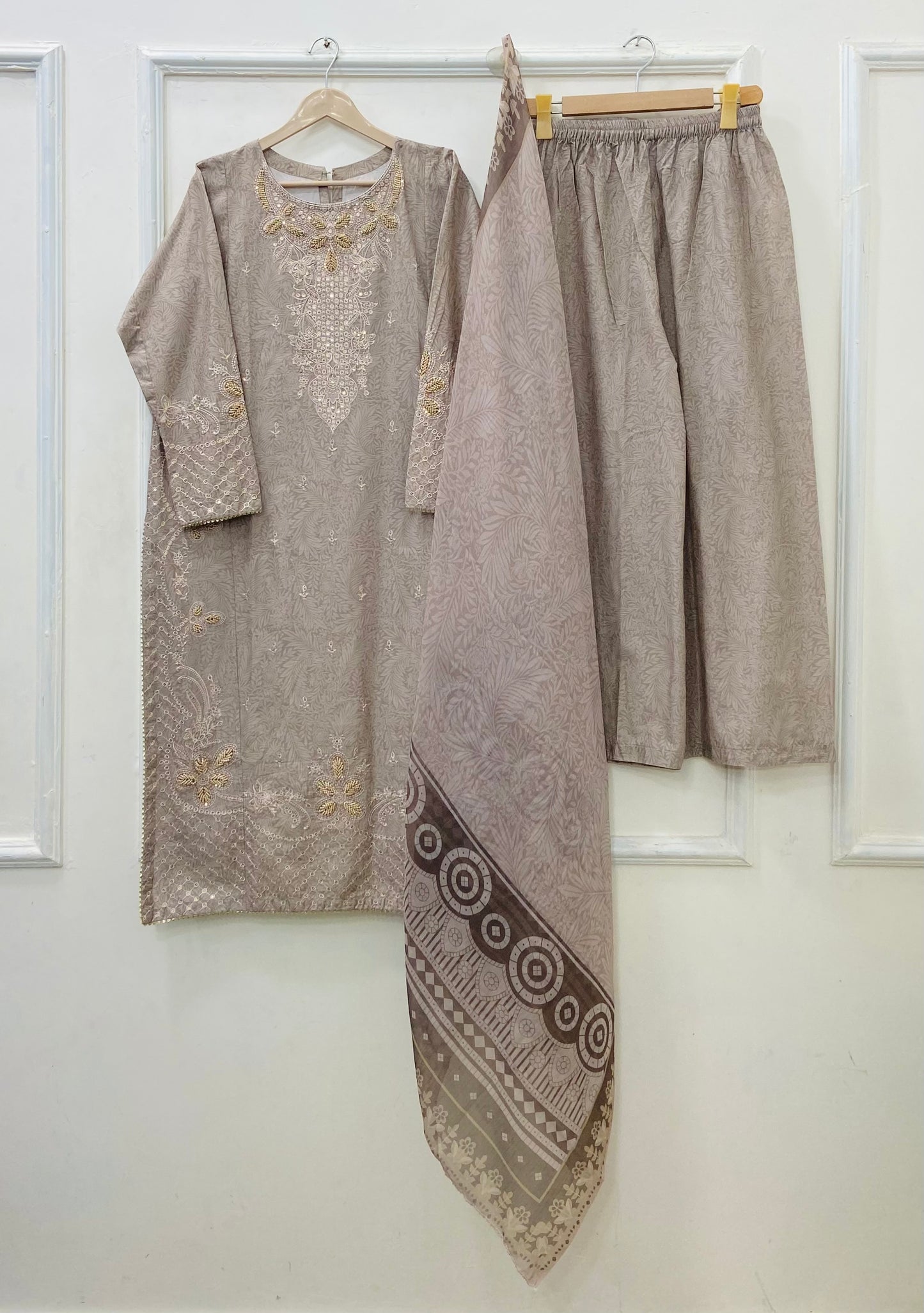 Purely Beige 3PC (Lawn) D-527