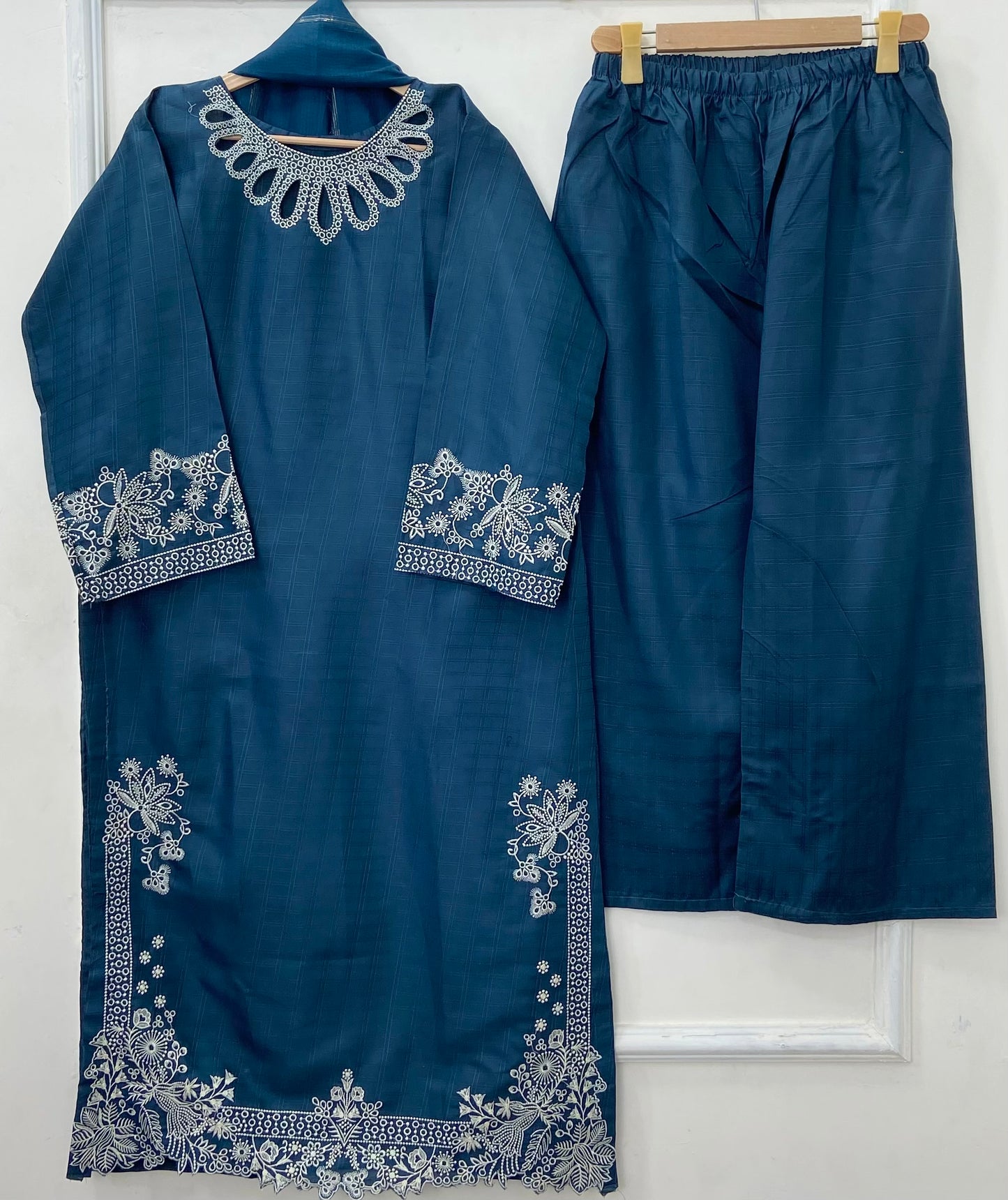 Eid Edit: Embroidered 3PC (Premium Cotton) D-463