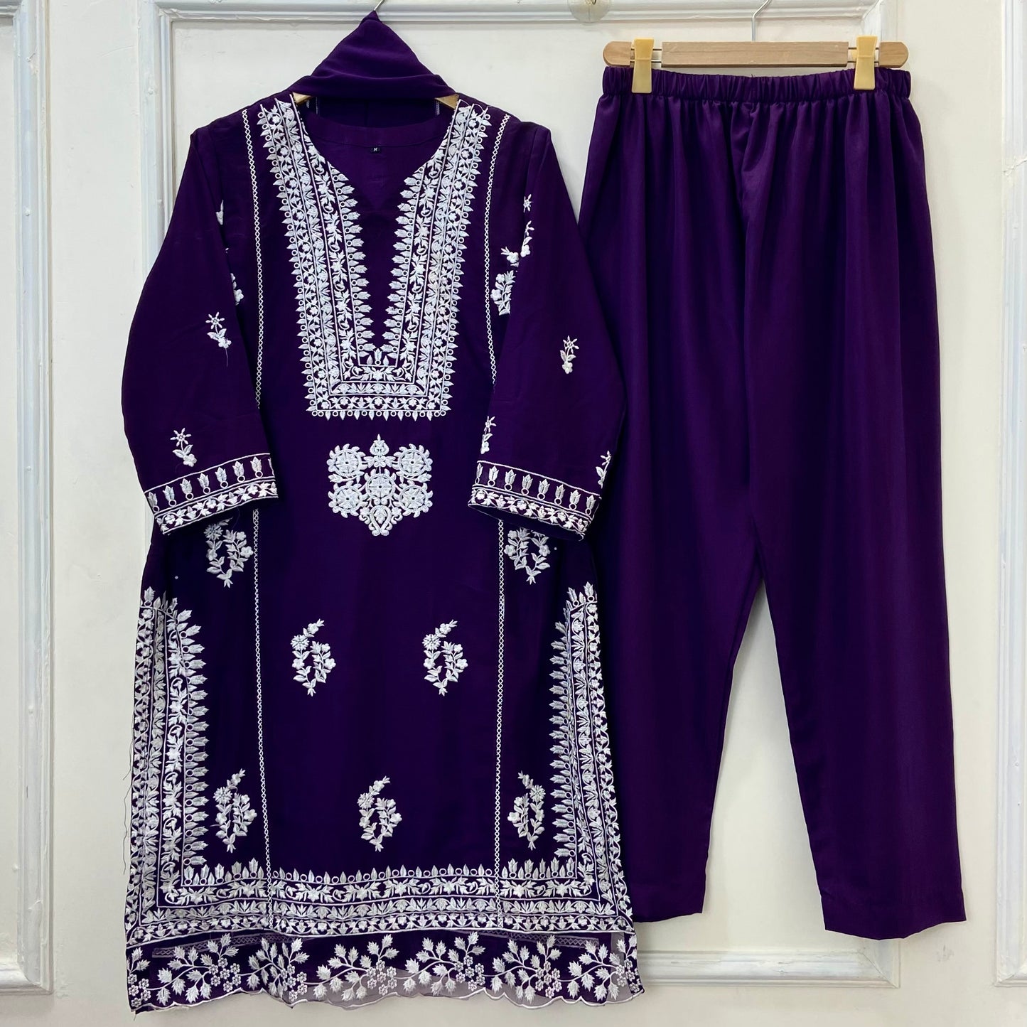 Afroze Embroidered 3PC (Chiffon) D-385