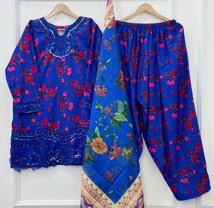 Eid Edit: 3PC (Bana Dora Silk) D-530