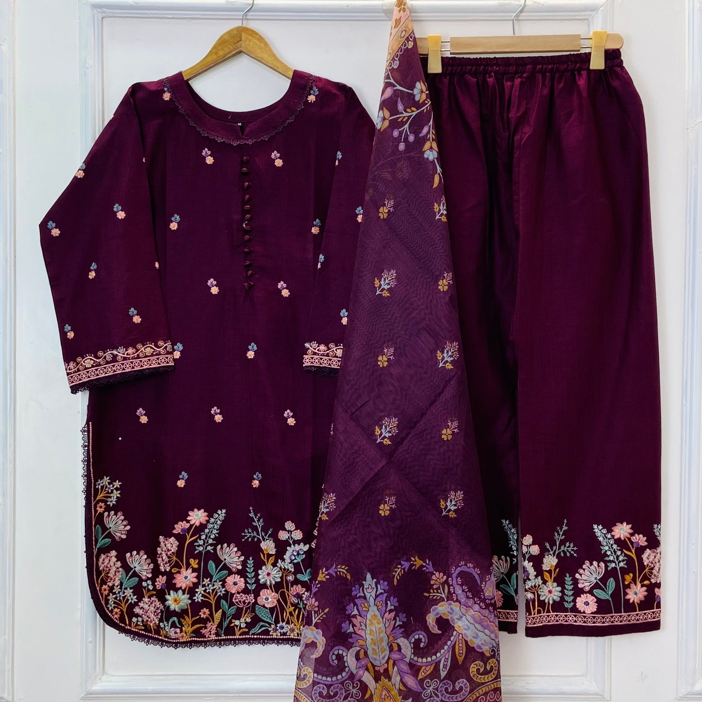Embroidered Eid Edit: 3PC (Doria Cotton) D-350