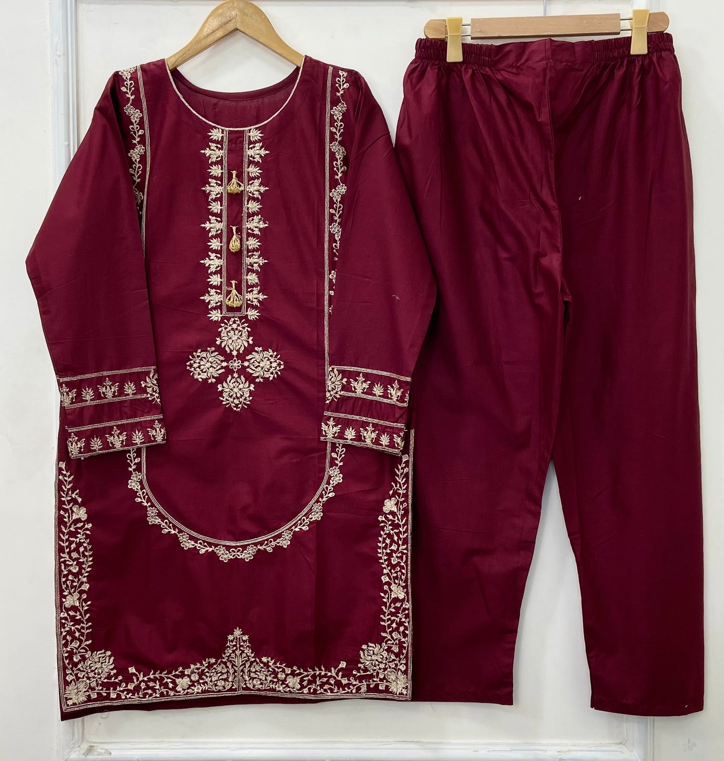 Embroidered 2PC (Premium Cotton) D-455