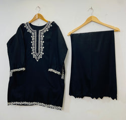 Embroidered Pocketful Co-Ord Set (Cotton) D-77