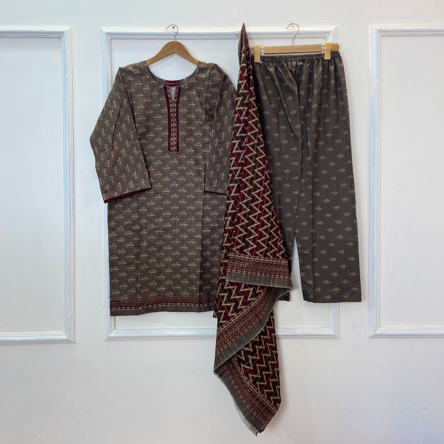 Bin Saeed's Winter Edit: 3PC (Khaddar) D-305