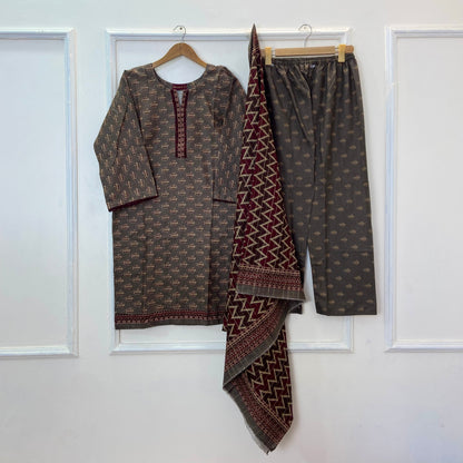 Bin Saeed's Winter Edit: 3PC (Khaddar) D-305