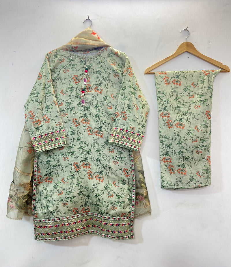 Sequins Chic 3PC (Lawn) D-28