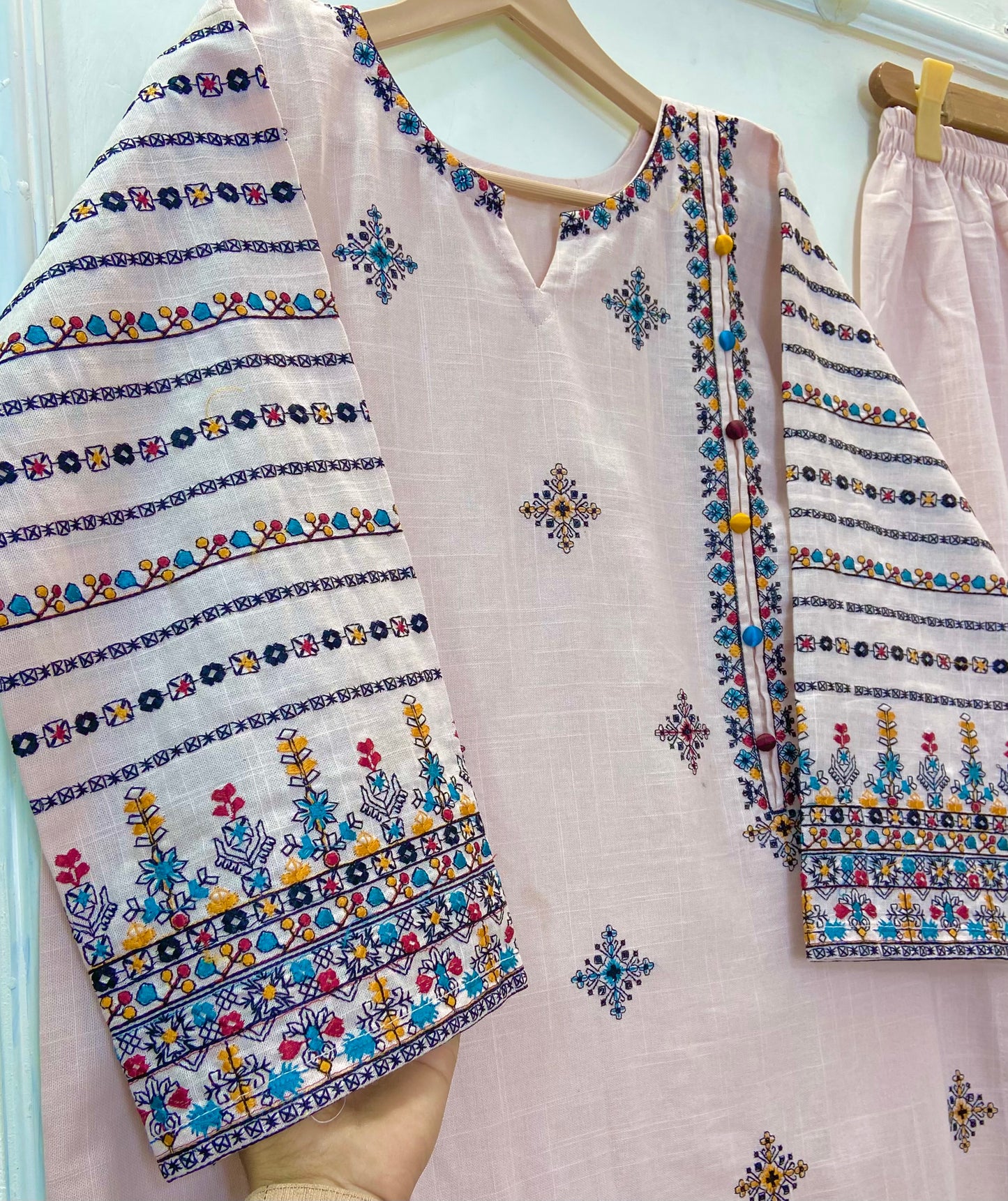 Embroidered Colorburst 2PC (Khaddar) D-278