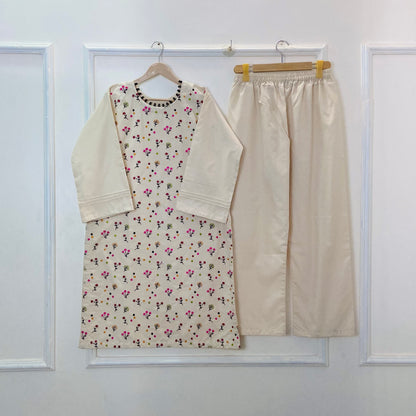 Floral Frenzy Embroidered 2PC (Premium Cotton) D-360