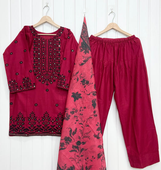 Article No: D-712 | 3 PC COTTON LAWN