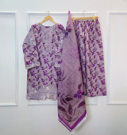 Sparkle Embroidered Beauty 3PC (Bana Dora) D-349
