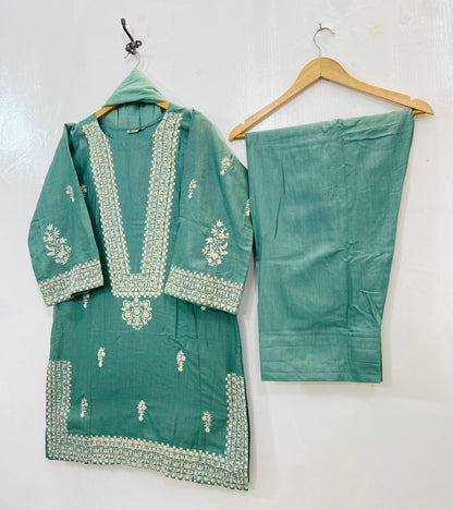 Embroidered Farshi 3PC (Khaddar) (Best Selling) D-136