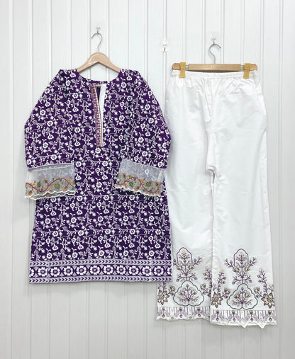 Article no: D-721 Cotton Lawn 2Piece