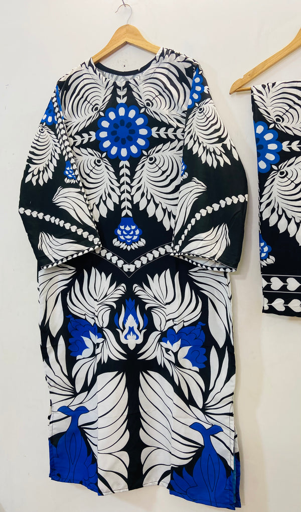 Fusion Long-Length Co-Ord Set (Swiss Silk) D-72