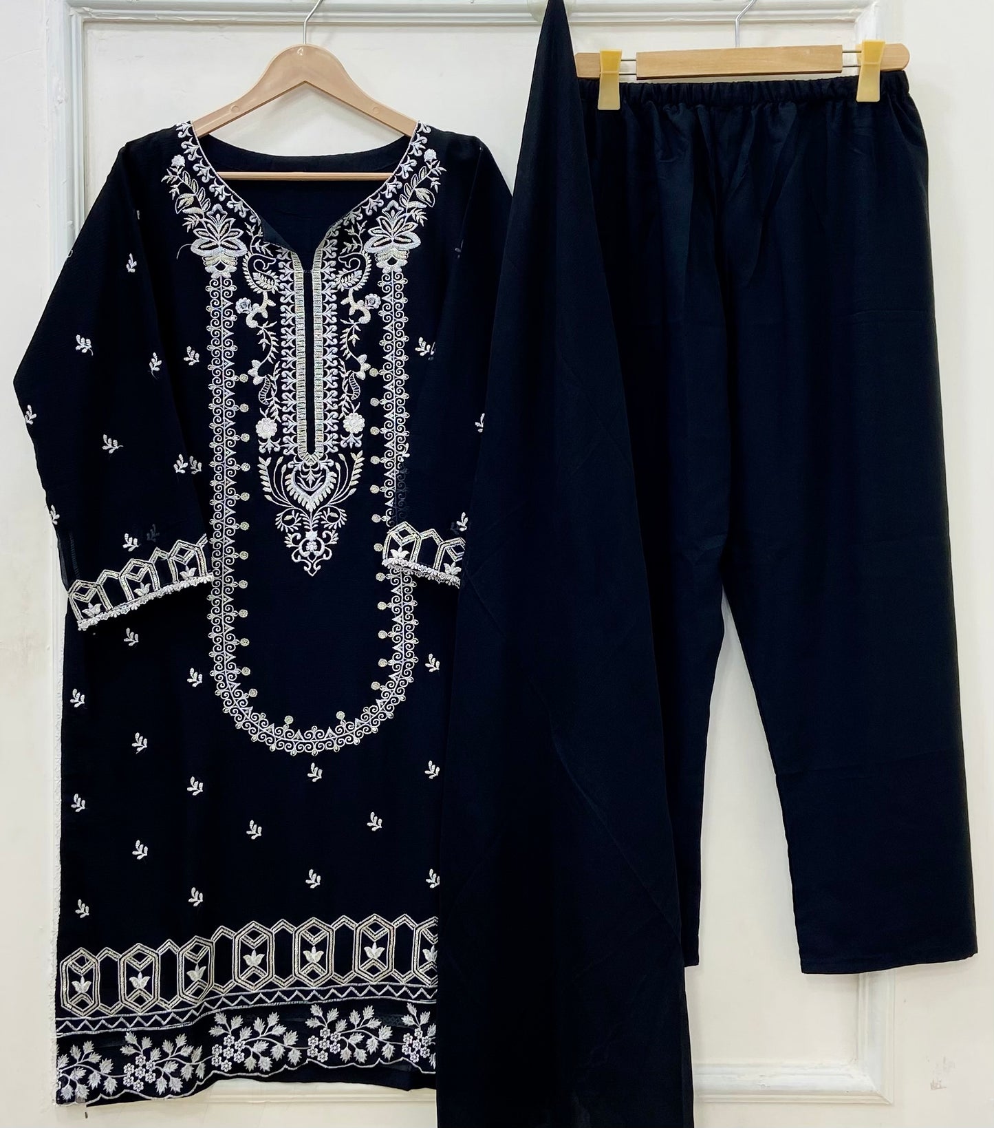 Long Embroidered | 3PC Cotton D-591