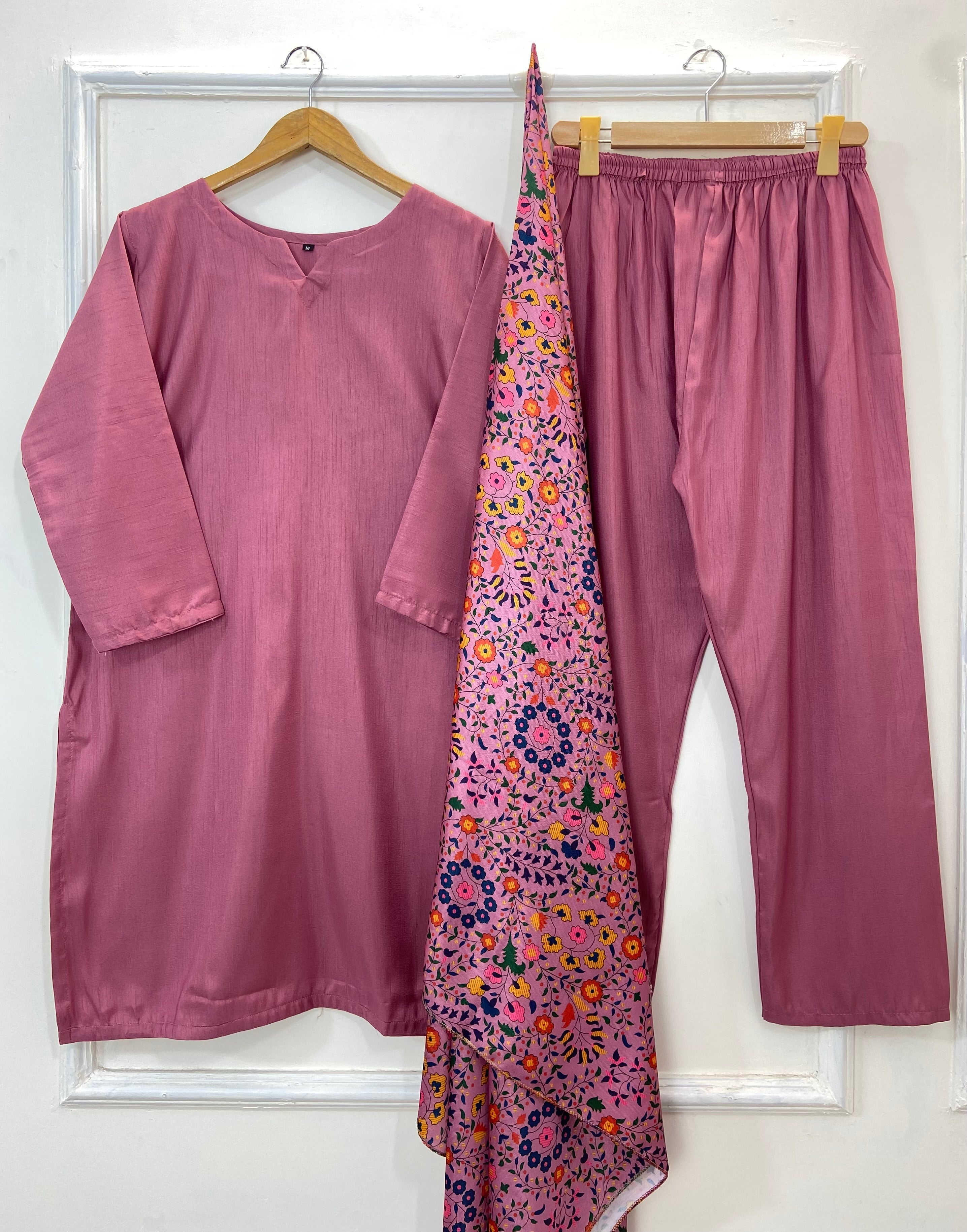 Woolen Shawl Luxe 3PC (Raw Silk) D-168