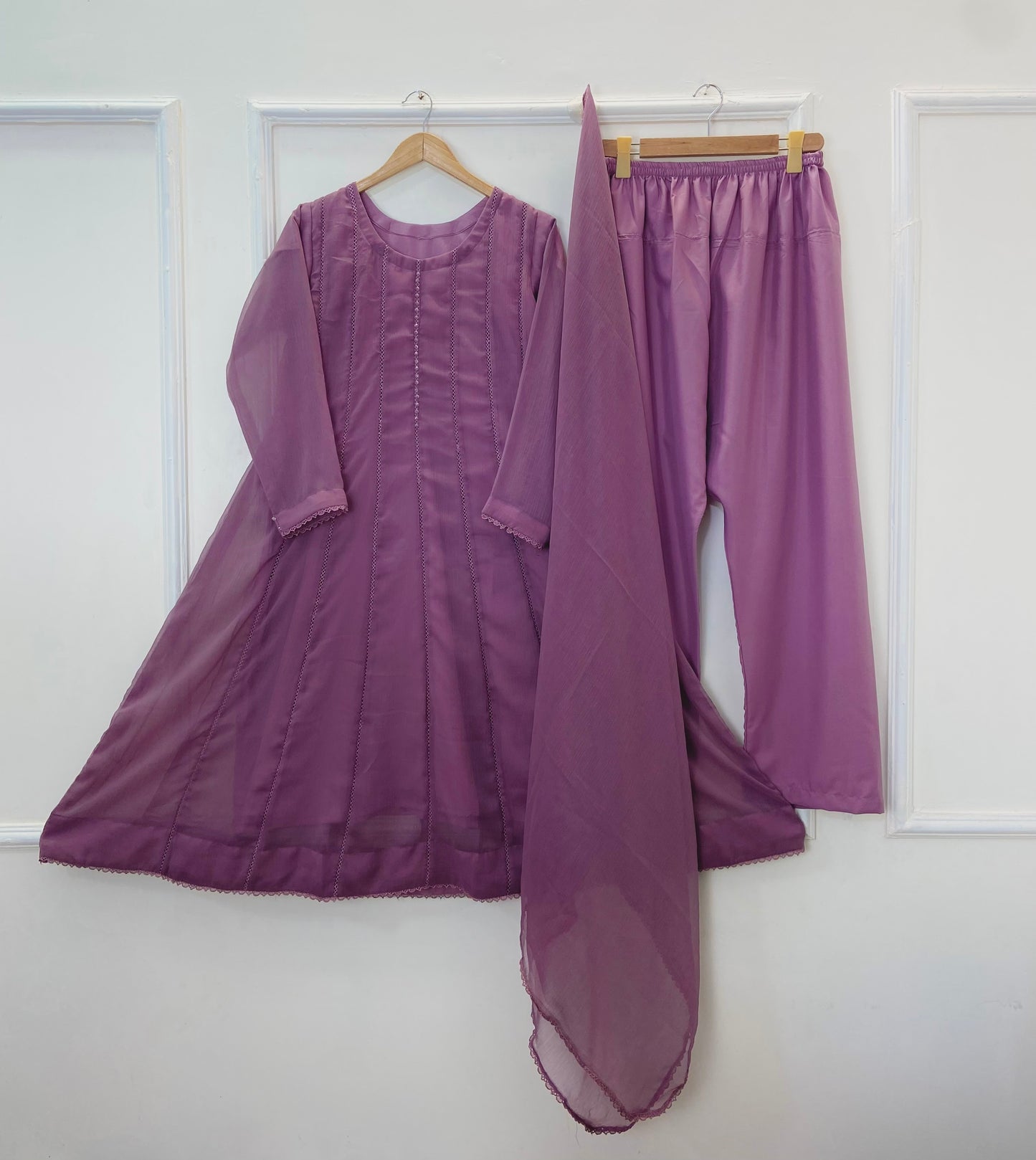 Flowy Glamour Frock 3PC (Chiffon) D-262
