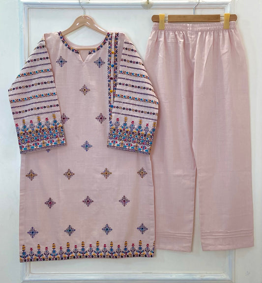 Embroidered Colorburst 2PC (Khaddar) D-278