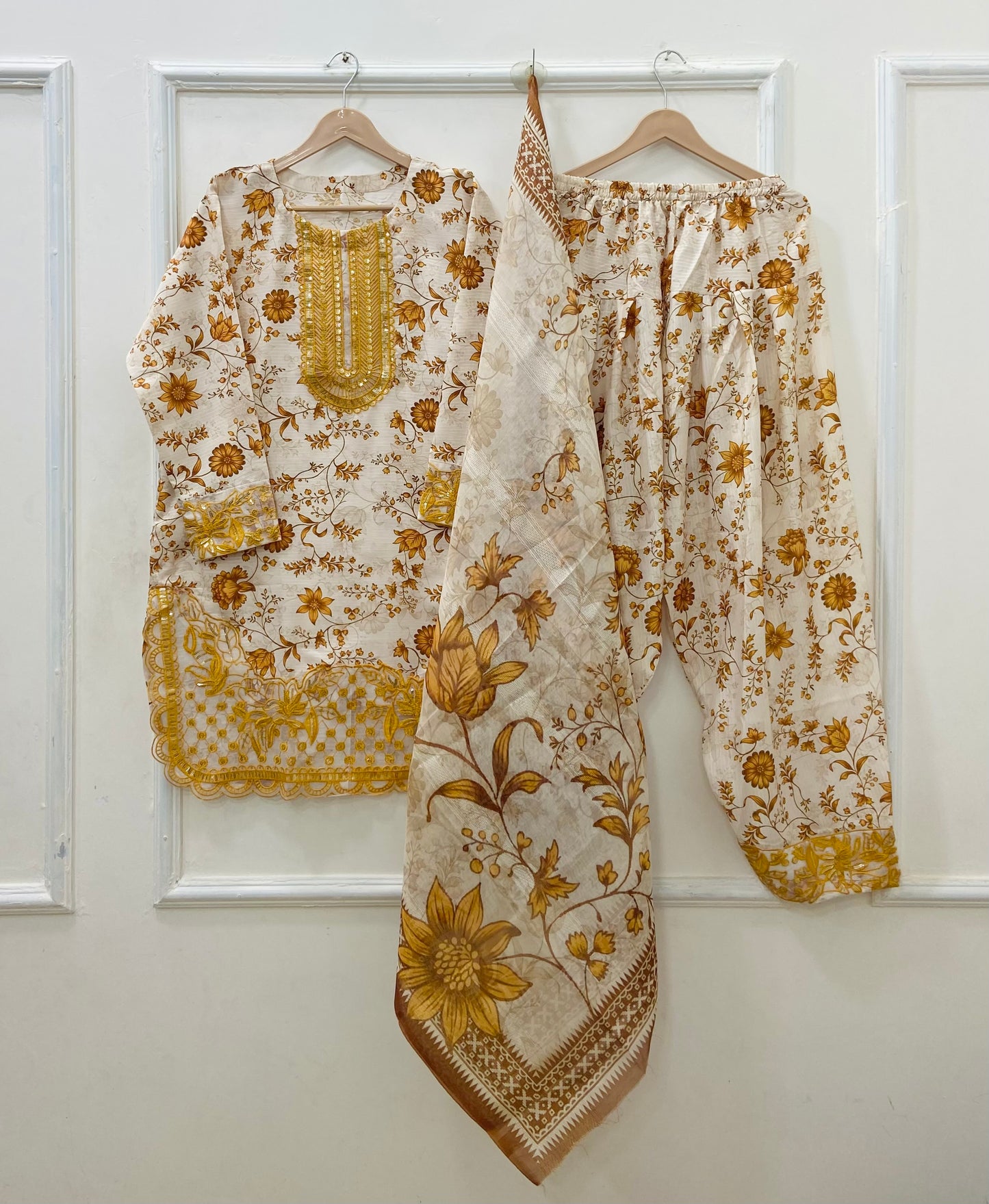 Sequins Embroidered | 3PC D-566