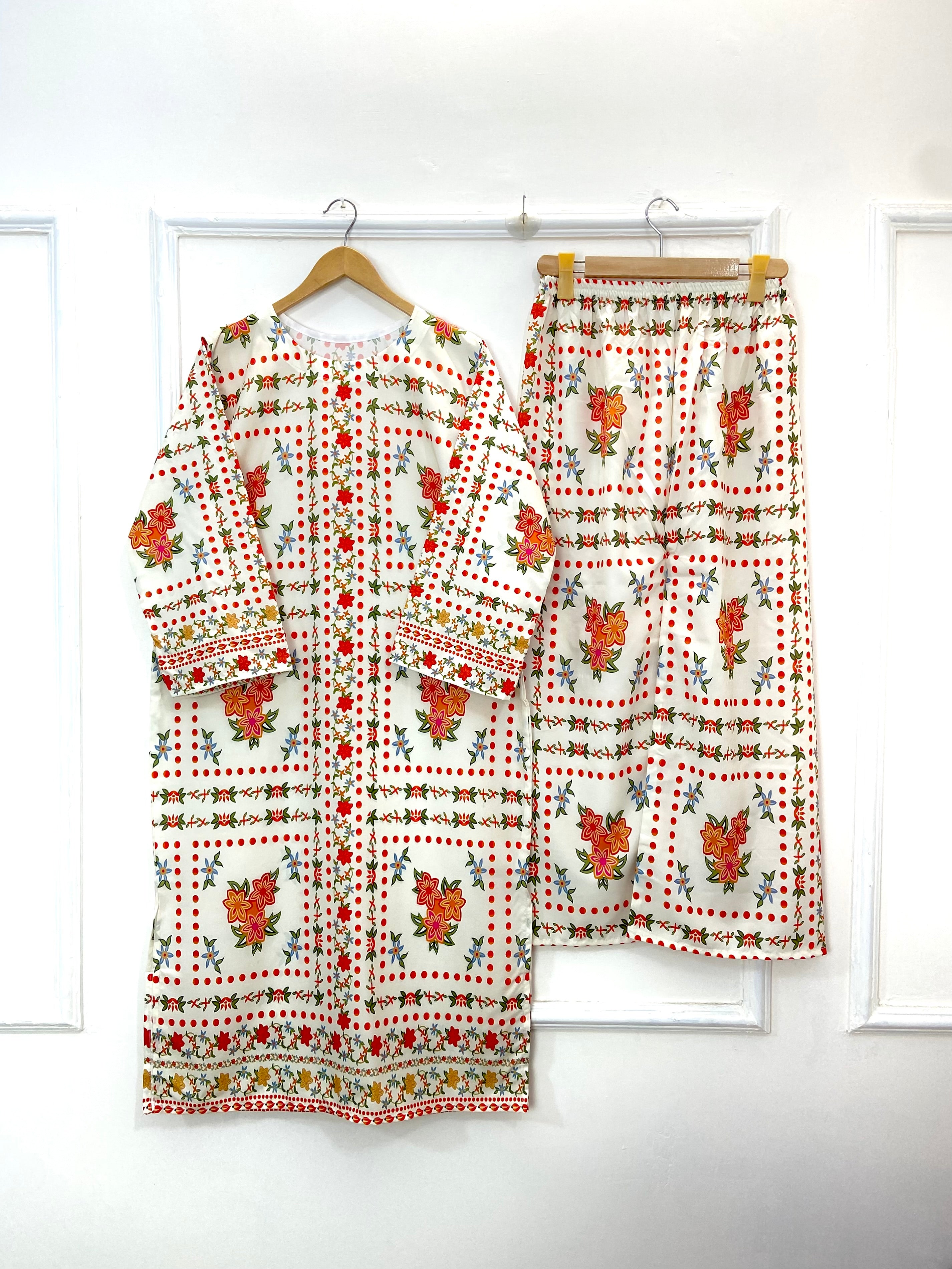 Morning Mist Co-Ord Set (Swiss Silk) D-169