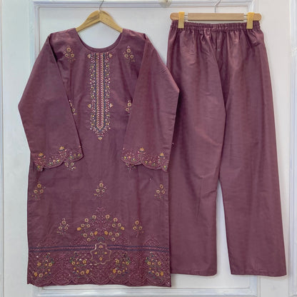 Sparkle Embroidered 2PC (Premium Cotton) D-362