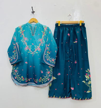 Mermaid’s Tail Co-Ord Set (Swiss Silk) D-120