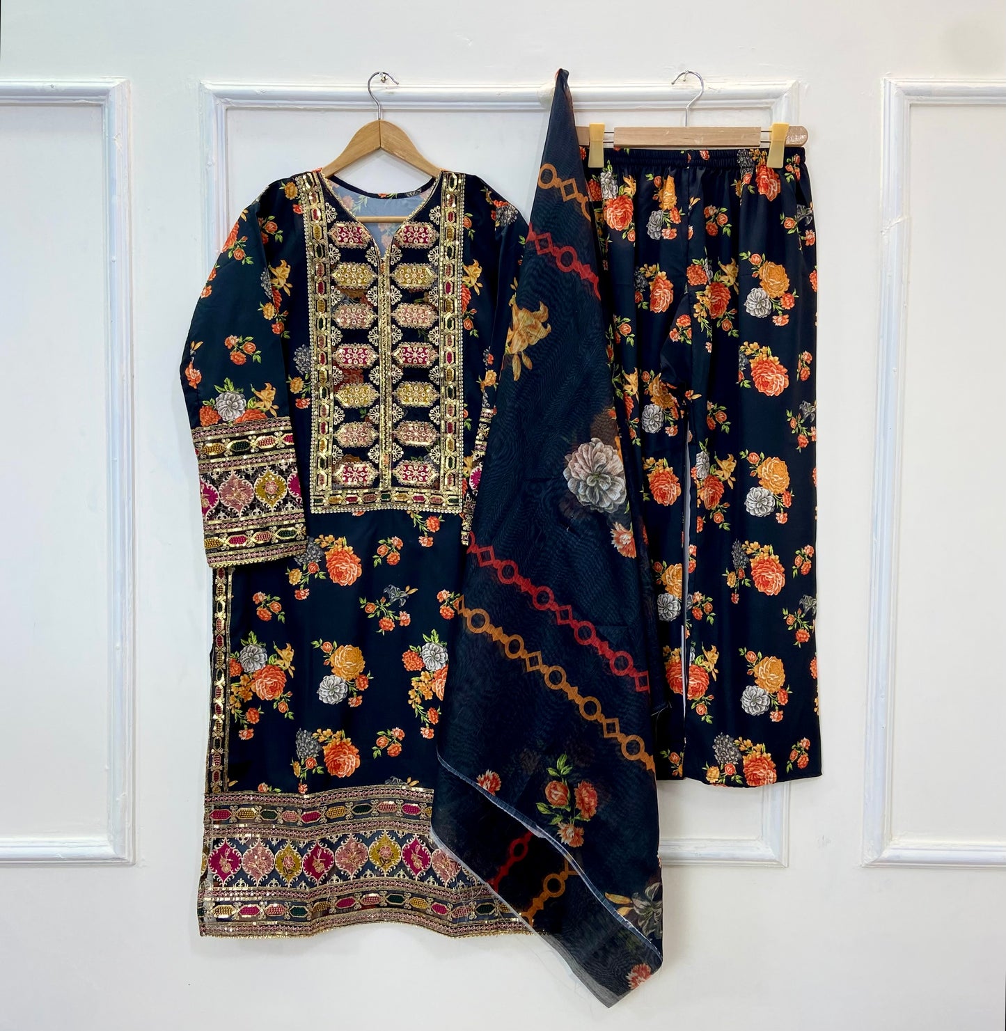 Chandni 3PC (Silk) D-211