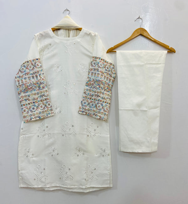 Sequins Embroidered Chic (Khaadi Cotton) D-93