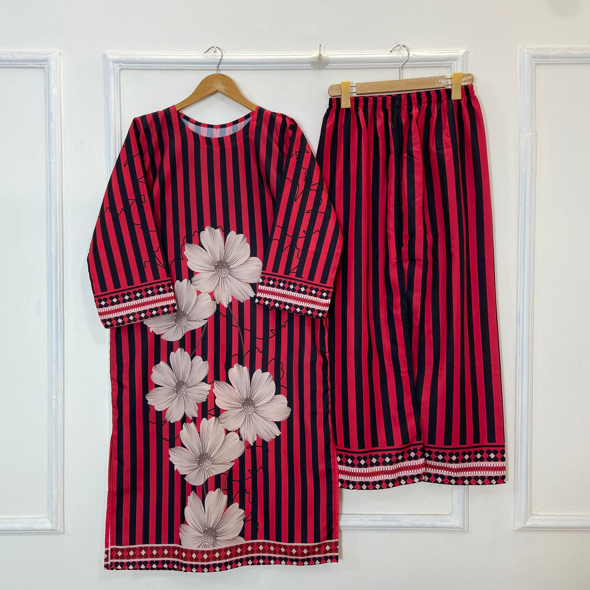 Wine Doux Co-Ord Set (Swiss Silk) D-173