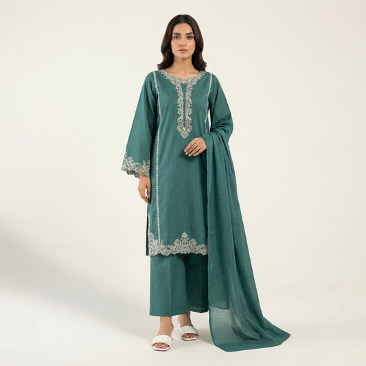 Zareen Cutwork | 3PC Cotton Lawn D-582