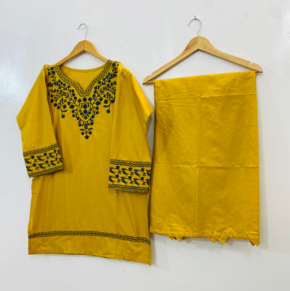 Pretty Embroidered Co-Ord Set (Cotton) D-97