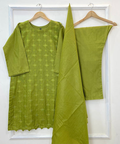 Regular Embroidered 3PC (Khaddar) D-217